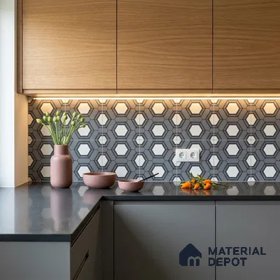 Multifired Moroccan Floor & Wall Tile TL 07960 Nocturne Pearl 12 x 12 inch Vitrified Matte Finish - 9 mm | Suitable for Living Room, Bathroom, Kitchen & Backsplash