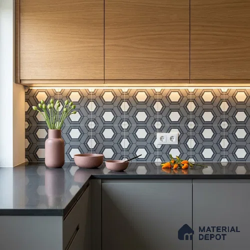 Multifired Moroccan Floor & Wall Tile TL 07960 Nocturne Pearl 12 x 12 inch Vitrified Matte Finish - 9 mm | Suitable for Living Room, Bathroom, Kitchen & Backsplash