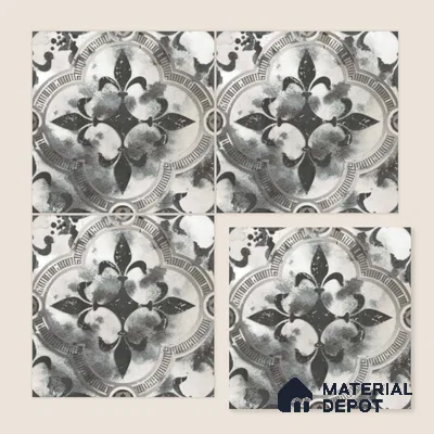 Multifired Moroccan Floor & Wall Tile TL 07961 Medina Mist 12 x 12 inch Vitrified Matte Finish - 9 mm | Suitable for Living Room, Bathroom, Kitchen & Backsplash