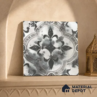Multifired Moroccan Floor & Wall Tile TL 07961 Medina Mist 12 x 12 inch Vitrified Matte Finish - 9 mm | Suitable for Living Room, Bathroom, Kitchen & Backsplash