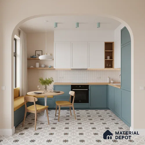 Moroccan Floor & Wall Tile TL 07967 Fileto Grey 2 ft x 2 ft Vitrified Matte Finish - 9 mm | Suitable For Kitchen Backsplash, Bathroom, Dining Area | Please Expect a Slight Variation of Pattern