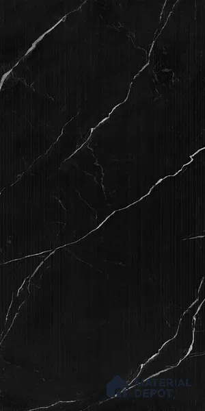 Marble Nero Marquina Wall & Floor Tile TL 07976 Jet Black 4 ft x 2 ft Matte Finish Vitrified Tile - 9 mm | Suitable For Living Room, Bedroom, Kitchen