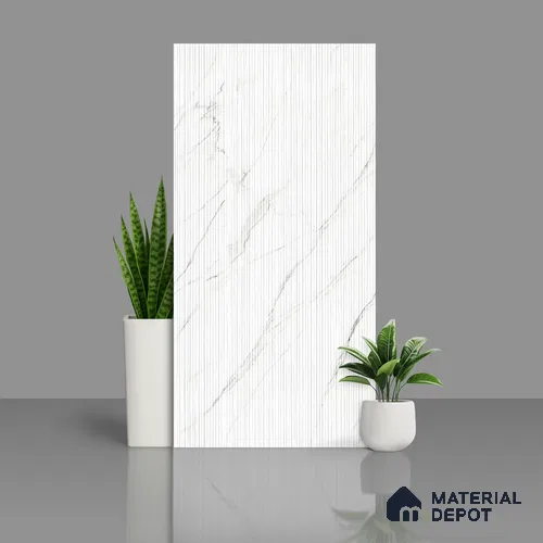 Punch Wall Tile TL 07976 D Statuario Linea White 4 ft x 2 ft Matte Finish GVT Vitrified Tile - 9 mm