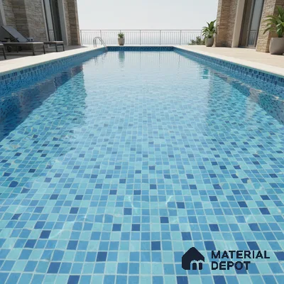 Mosaic Wall & Floor Tile TL 07985 Mono Cool 1 ft x 1 ft Ceramic Matte Finish - 7.5 mm | Suitable for Swimming Pool