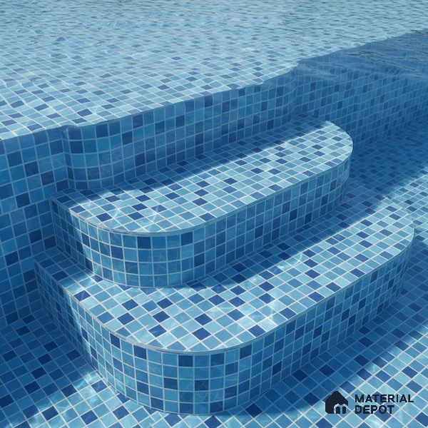 Mosaic Wall & Floor Tile TL 07985 Mono Cool 1 ft x 1 ft Ceramic Matte Finish - 7.5 mm | Suitable for Swimming Pool