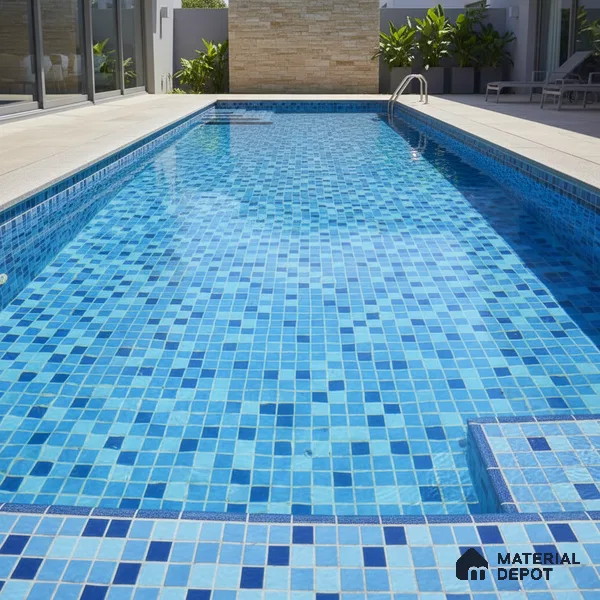 Mosaic Wall & Floor Tile TL 07985 Mono Cool 1 ft x 1 ft Ceramic Matte Finish - 7.5 mm | Suitable for Swimming Pool