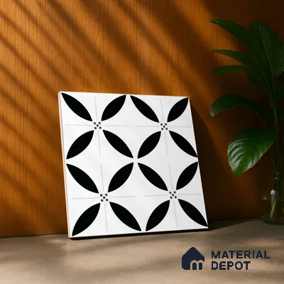 Moroccan Wall & Floor Tile TL 08013 Urban Clay Multi Colour 1 ft x 1 ft Ceramic Matte Finish - 9 mm | Suitable for Bathroom, Kitchen, Balcony | Please Expect a Slight Variation of Pattern