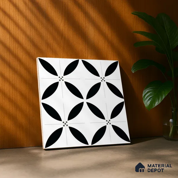 Moroccan Wall & Floor Tile TL 08013 Urban Clay Multi Colour 1 ft x 1 ft Ceramic Matte Finish - 9 mm | Suitable for Bathroom, Kitchen, Balcony | Please Expect a Slight Variation of Pattern