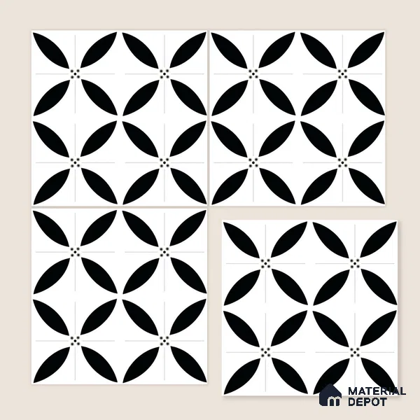 Moroccan Wall & Floor Tile TL 08013 Urban Clay Multi Colour 1 ft x 1 ft Porcelain Matte Finish - 9 mm | Suitable for Bathroom, Kitchen, Balcony | Please Expect a Slight Variation of Pattern