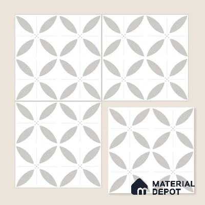 Moroccan Wall & Floor Tile TL 08014 Emberline Multi Colour 1 ft x 1 ft Porcelain Matte Finish - 9 mm | Suitable for Bathroom, Kitchen, Balcony | Please Expect a Slight Variation of Pattern