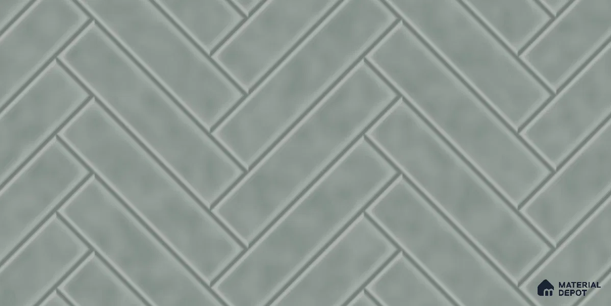 Faux Subway Tile TL 08024 Spring Drift Grey 2 ft x 1 ft Ceramic Glossy Finish - 9 mm | Suitable for Bathroom & Kitchen | Please Expect a Slight Variation of Pattern