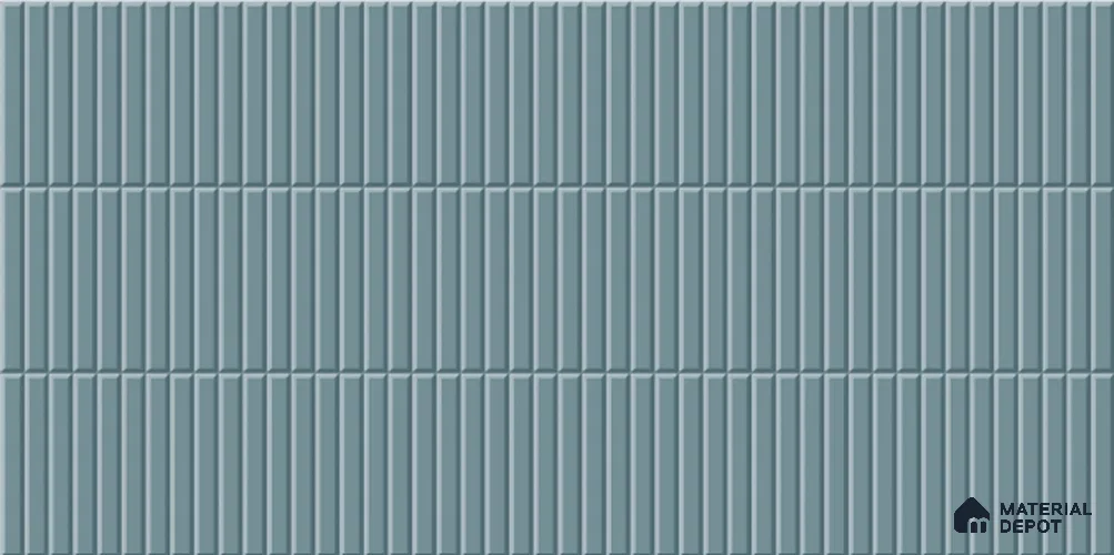 Faux Subway Tile TL 08025 C  Nimbus Step Blue 2 ft x 1 ft Ceramic Glossy Finish - 9 mm | Suitable for Bathroom & Kitchen | Please Expect a Slight Variation of Pattern