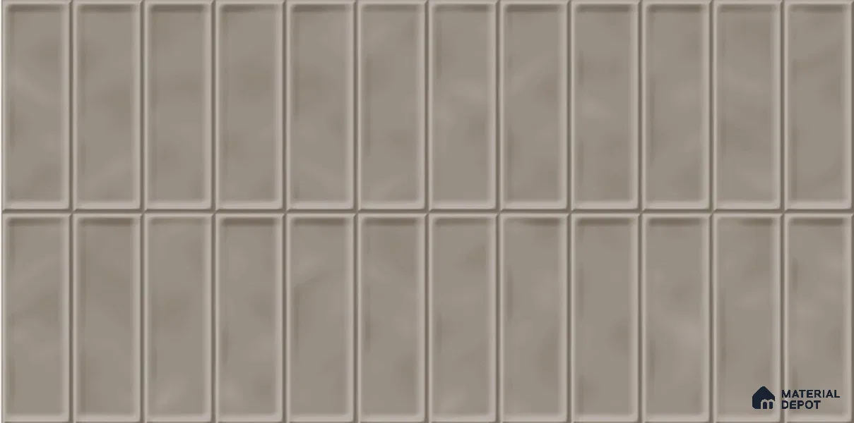 Faux Subway Tile TL 08026 B Shadowline Beige 2 ft x 1 ft Ceramic Glossy Finish - 9 mm | Suitable for Bathroom & Kitchen | Please Expect a Slight Variation of Pattern