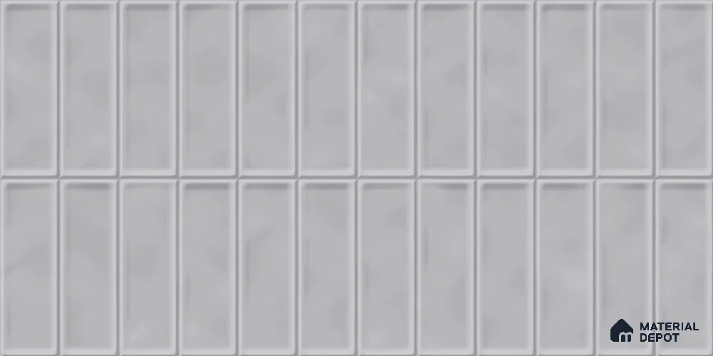 Faux Subway Tile TL 08027 B Dovebeam Grey 2 ft x 1 ft Ceramic Glossy Finish - 9 mm | Suitable for Bathroom & Kitchen | Please Expect a Slight Variation of Pattern
