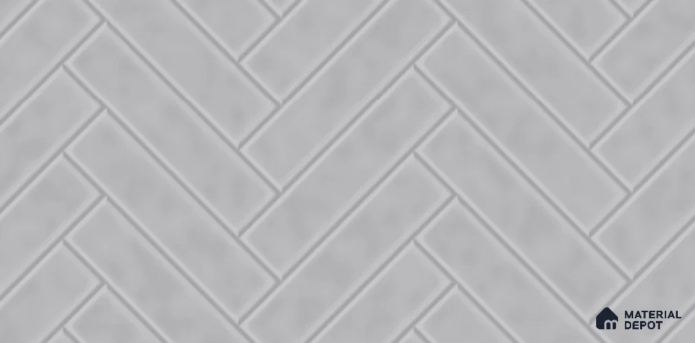 Faux Subway Tile TL 08027  Mistwalk Grey 2 ft x 1 ft Ceramic Glossy Finish - 9 mm | Suitable for Bathroom & Kitchen | Please Expect a Slight Variation of Pattern