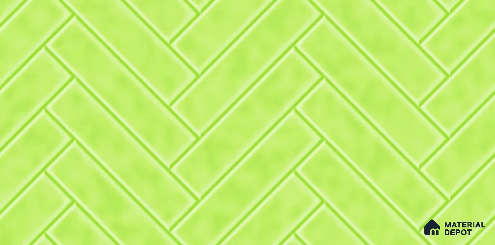Faux Subway Tile TL 08028  Meadowglide Green 2 ft x 1 ft Ceramic Glossy Finish - 9 mm | Suitable for Bathroom & Kitchen | Please Expect a Slight Variation of Pattern
