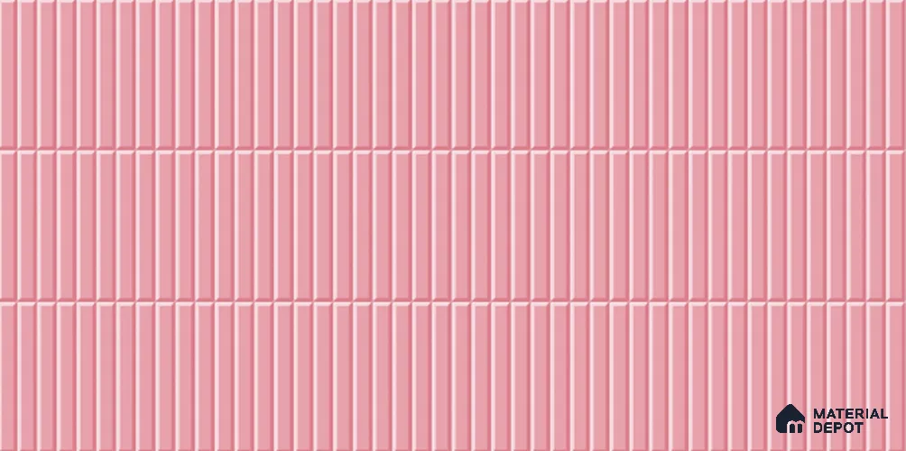 Faux Subway Tile TL 08029 C  Blue Pace Pink 2 ft x 1 ft Ceramic Glossy Finish - 9 mm | Suitable for Bathroom & Kitchen | Please Expect a Slight Variation of Pattern