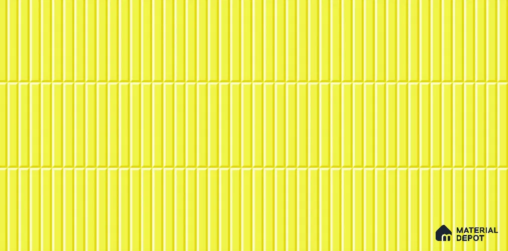 Faux Subway Tile TL 08030 C  Marigold Track Yellow 2 ft x 1 ft Ceramic Glossy Finish - 9 mm | Suitable for Bathroom & Kitchen | Please Expect a Slight Variation of Pattern