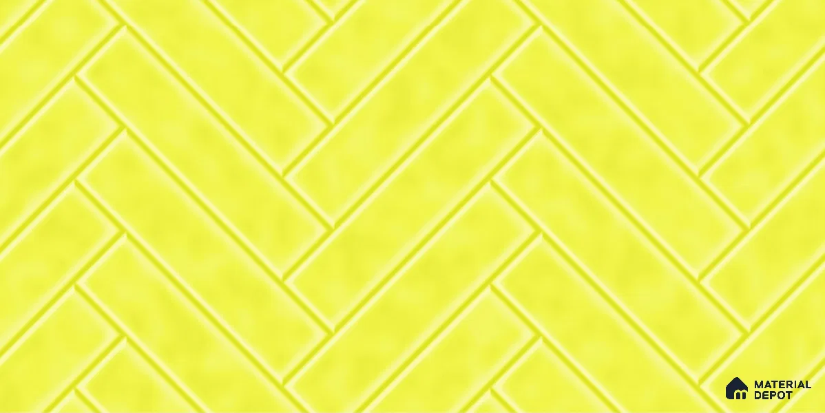 Faux Subway Tile TL 08030 Sunstep Yellow 2 ft x 1 ft Ceramic Glossy Finish - 9 mm | Suitable for Bathroom & Kitchen | Please Expect a Slight Variation of Pattern