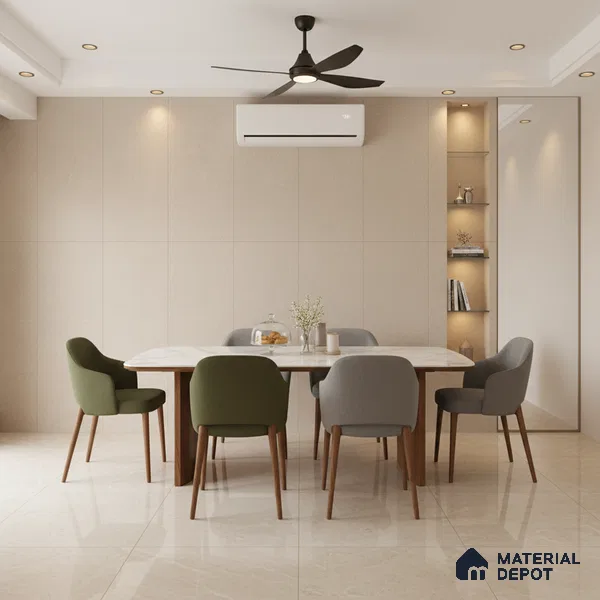 Punch Floor & Wall Tile TL 08031 Saga Beige 4 ft x 2 ft Matte Finish Vitrified Tile - 9 mm | Suitable For Living Room, Bedroom, Bathoom
