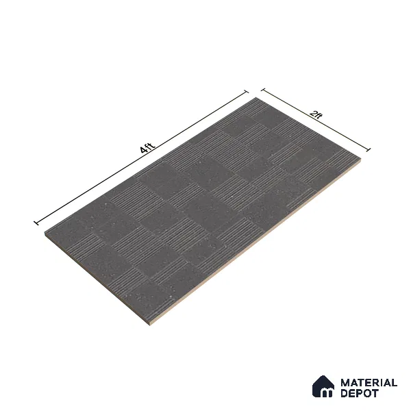 Highlighter Wall Tile TL 08031 H Saga Charcoal Barcode 4 ft x 2 ft Vitrified Matte Finish - 9 mm | Suitable For Bathroom, Accent/Feature Wall, Dining Area