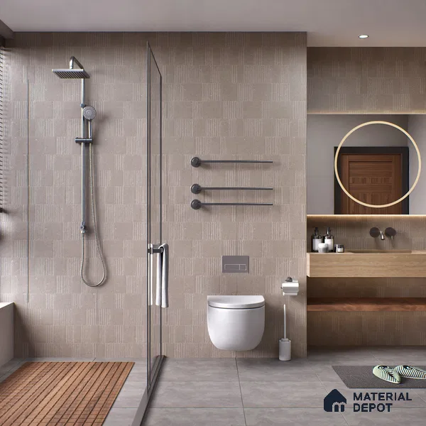 Highlighter Wall Tile TL 08031 J Saga Nut Barcode 4 ft x 2 ft Vitrified Matte Finish - 9 mm | Suitable For Bathroom, Accent/Feature Wall, Dining Area