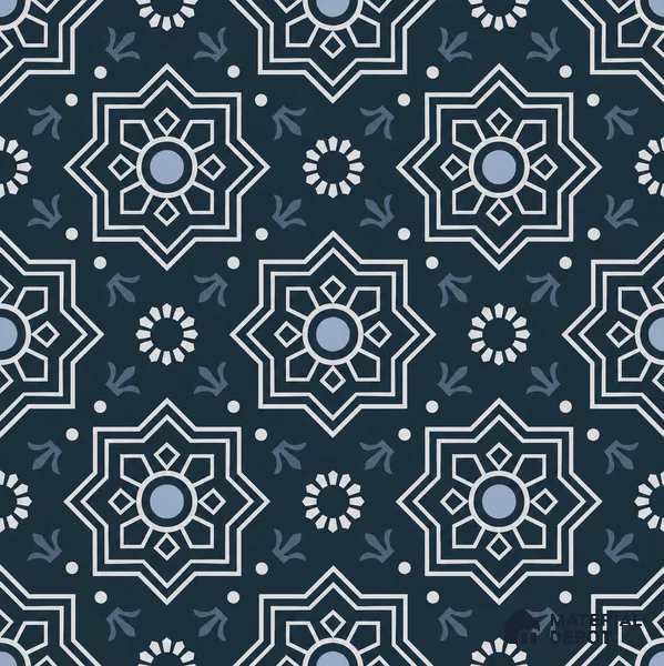 Moroccan Tile TL 08032 Seoni Black Black 2 ft x 2 ft Vitrified Matte Finish - 9 mm | Suitable For Kitchen Backspash, Accent/Feature Wall, Dining Area | Please Expect a Slight Variation of Pattern