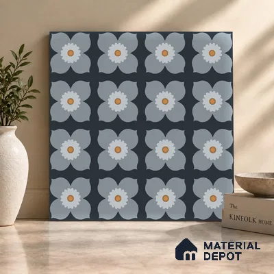 Moroccan Tile TL 08037 Morbid Violet Violet 2 ft x 2 ft Vitrified Matte Finish - 9 mm | Suitable For Kitchen Backsplash, Balcony, Dining Area