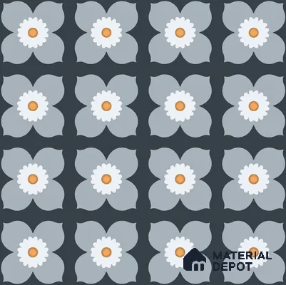 Moroccan Tile TL 08037 Morbid Violet Violet 2 ft x 2 ft Vitrified Matte Finish - 9 mm | Suitable For Kitchen Backsplash, Balcony, Dining Area