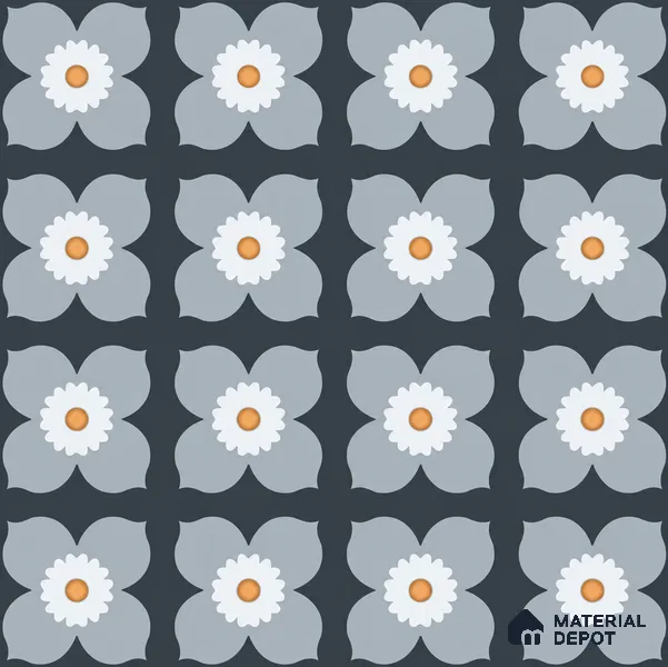 Moroccan Tile TL 08037 Morbid Violet Violet 2 ft x 2 ft Vitrified Matte Finish - 9 mm | Suitable For Kitchen Backsplash, Balcony, Dining Area