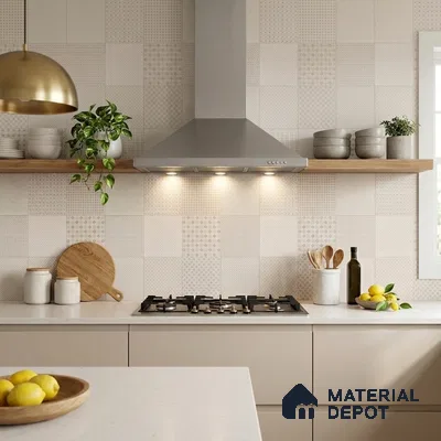 Moroccan Tile TL 08042 Corbi Beige Beige 2 ft x 2 ft Vitrified Matte Finish - 9 mm | Suitable For Balcony, Bathroom, Dining Area | Please Expect a Slight Variation of Pattern