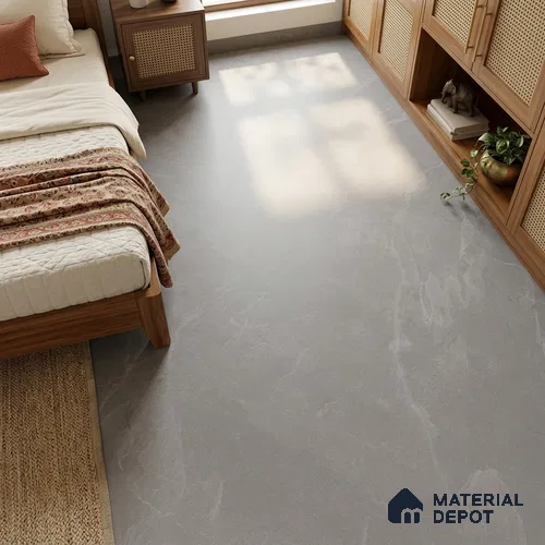 Stone Look Floor & Wall Tile TL 08087 E Archie Grey 6 ft x 4 ft Vitrified Matte Finish - 9 mm | Adhesive and Spacers Must be Used During Installation