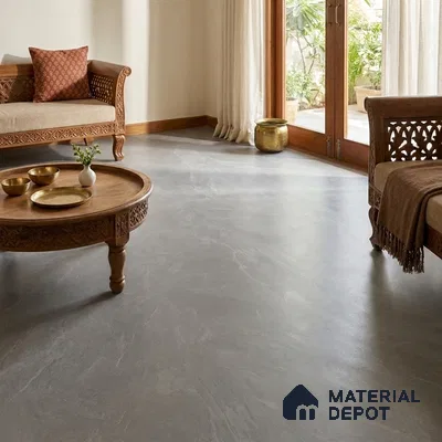 Stone Look Floor & Wall Tile TL 08087 E Archie Grey 6 ft x 4 ft Vitrified Matte Finish - 9 mm | Adhesive and Spacers Must be Used During Installation