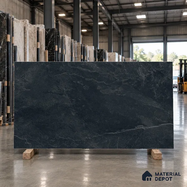 Stone Look Floor & Wall Tile TL 08087 F Archie Nero 6 ft x 4 ft Vitrified Matte Finish - 9 mm | Adhesive and Spacers Must be Used During Installation