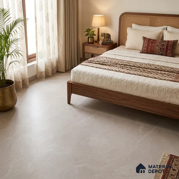 Stone Look Floor & Wall Tile TL 08087 G Archie Bianco 6 ft x 4 ft Vitrified Matte Finish - 9 mm | Adhesive and Spacers Must be Used During Installation