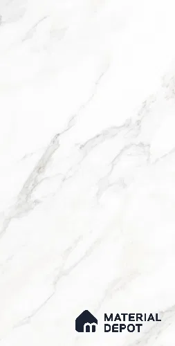 Marble Look Floor & Wall Tile TL 08090 C DG Calacatta Michael Endless 6 ft x 4 ft Vitrified Matte Finish - 9 mm | Adhesive and Spacers Must be Used During Installation