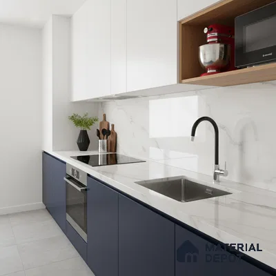Marble Look Floor & Wall Tile TL 08090 Calacatta Michael 4 ft x 2 ft Vitrified Glossy Finish - 9 mm