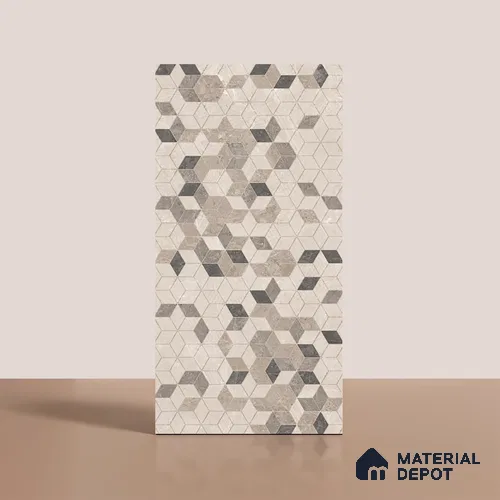 Hexagonal Look Wall Tile TL 08091 C CV Caspain Decor 4 ft x 2 ft Vitrified Matte Finish - 9 mm