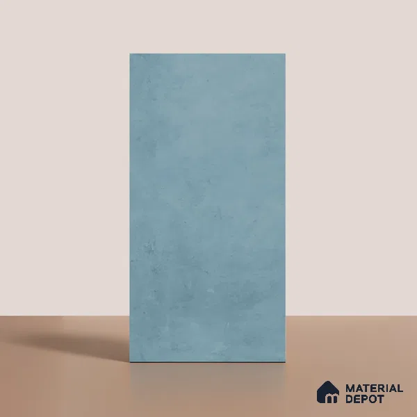 Cement Wall & Floor Tile TL 08092 Sky Blue 4 ft x 2 ft Matte Finish Vitrified Tile - 9 mm | Suitable For Living Room, Hall, Bedroom