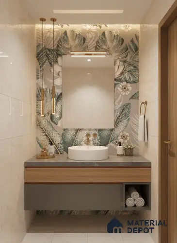 Tropical Wall Tile TL 08099 B Miles Verde Decor A 4 ft x 2 ft Vitrified Matte Finish - 9 mm