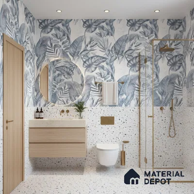 Tropical Wall Tile TL 08103 B Syria Sky Decor Endless 4 ft x 2 ft Vitrified Matte Finish - 9 mm | Random 4