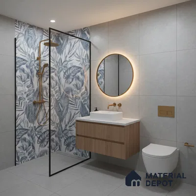 Tropical Wall Tile TL 08103 B Syria Sky Decor Endless 4 ft x 2 ft Vitrified Matte Finish - 9 mm | Random 4