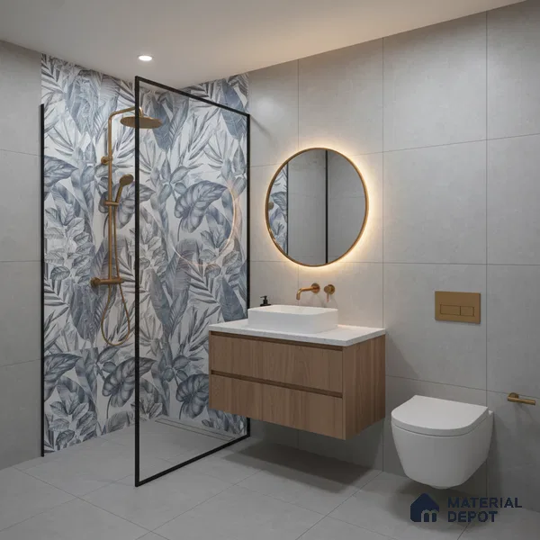 Tropical Wall Tile TL 08103 B Syria Sky Decor Endless 4 ft x 2 ft Vitrified Matte Finish - 9 mm | Random 4