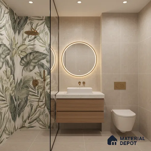 Tropical Wall Tile TL 08105 B Syria Olive Decor Endless 4 ft x 2 ft Vitrified Matte Finish - 9 mm | Random 4