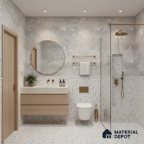 Tropical Wall Tile TL 08107 B Wilton Grey Decor Endless 4 ft x 2 ft Vitrified Matte Finish - 9 mm | Random 3