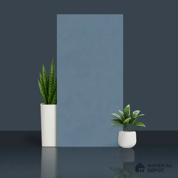 Cement Wall & Floor Tile TL 08109 C Steel Blue 4 ft x 2 ft Matte Finish Vitrified Tile - 9 mm | 12 Random Design | Suitable For Living Room, Hall, Bedroom