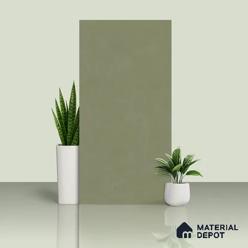 Plain Look Wall & Floor Matte Finish Green Vitrified Tile | TL 08109 D 4 ft x 2 ft - 9 mm | Suitable For Living Room, Hall & Bedroom
