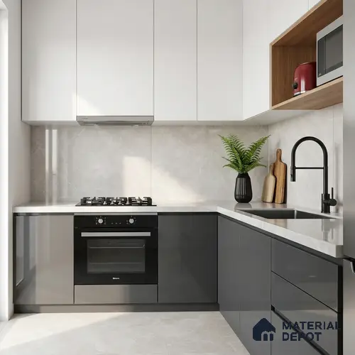 Marble Look Floor & Wall Tile TL 08113 Lublin Blanco 4 ft x 2 ft Vitrified Glossy Finish - 9 mm | Random 6