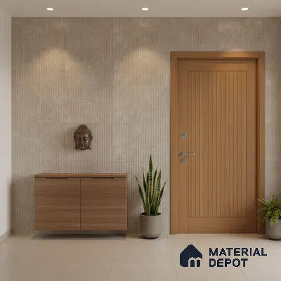 Punch Look Wall Tile TL 08115 B Lublin Taupe Decor 4 ft x 2 ft Vitrified Glossy Finish - 9 mm | Random 6