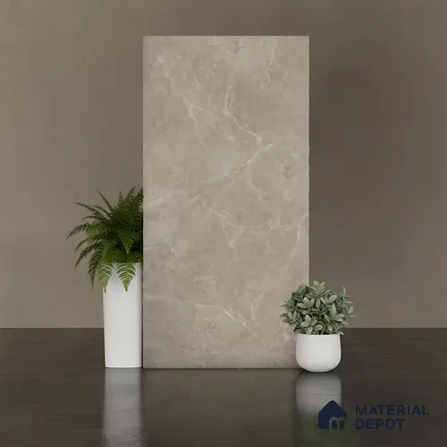 Marble Look Floor,Wall Tile TL 08115 C CV Lublin Taupe 4 ft x 2 ft Vitrified Matte Finish - 9 mm | Random 6
